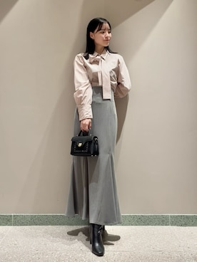 「SNIDEL（スナイデル）のハイウエストマーメイドスカート（スカート）」を使った、SNIDELさん（レディース・160cm）の秋コーディネート