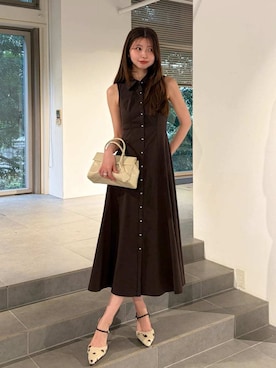 「SNIDEL（スナイデル）のアイテム（ワンピース/ドレス）」を使った、SNIDELさん（レディース・167cm）の夏コーディネート