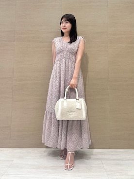 「アイテム（ワンピース/ドレス、ピンク系）」を使った、SNIDELさん（レディース・155cm）の夏コーディネート