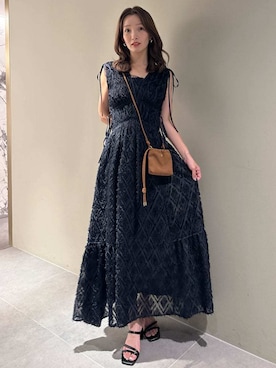 「アイテム（チャーム、ブラウン系）」を使った、SNIDELさん（レディース・159cm）の夏コーディネート