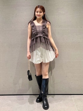 「SNIDEL（スナイデル）のアイテム（バッグ）」を使った、SNIDELさん（レディース・153cm）の春コーディネート