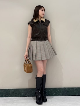 「骨格ストレート」｜「アイテム（ブルゾン）」を使った、SNIDELさん（レディース・157cm）の夏コーディネート