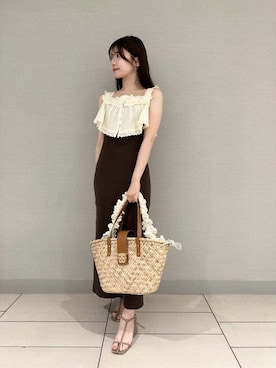 「ニットワンピース」｜SNIDELさん（レディース・150cm）の夏コーディネート