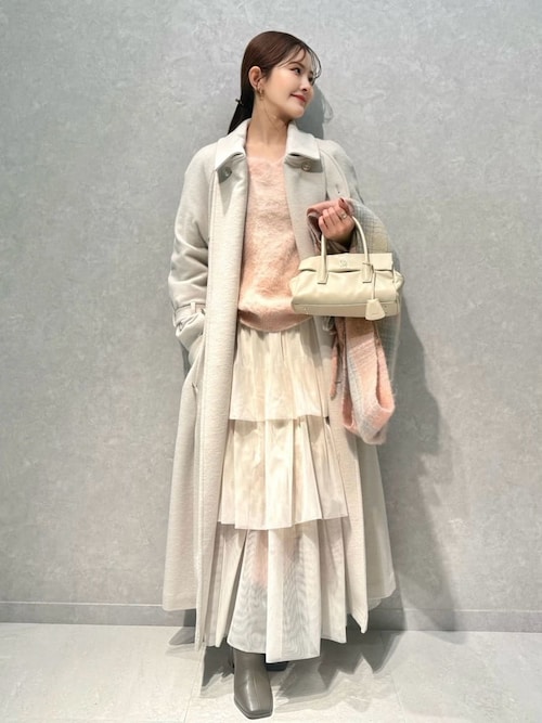 ウールカシミヤスタンドカラーコート（チェスターコート）｜SNIDEL