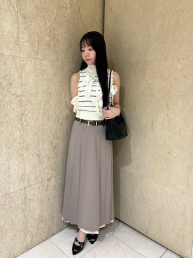 「SNIDEL（スナイデル）のアイテム（バッグ）」を使った、SNIDELさん（レディース・155cm）の夏コーディネート