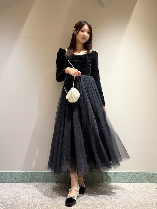 Chacott snidel ベロア×チュールワンピース チャコット SNIDEL｜【Chacott】ベロア×チュールワンピース | Rakuten Fashion