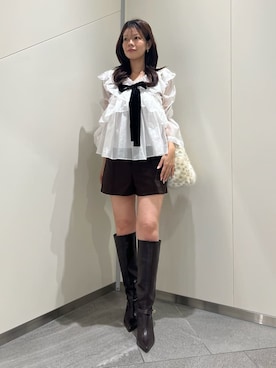 「SNIDEL（スナイデル）のアイテム（トップス）」を使った、SNIDELさん（レディース・157cm）の秋コーディネート