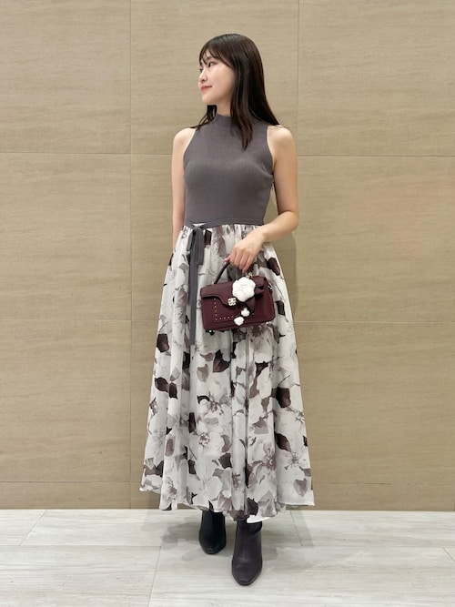 ノースリニットドッキングワンピース（ワンピース）｜SNIDEL