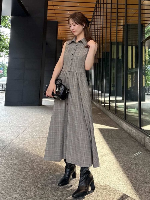 Sustainableコルセットディテールシャツワンピース（ワンピース
