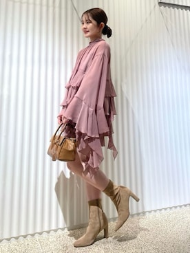 「肌見せ」｜SNIDELさん（レディース・153cm）の秋コーディネート