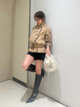 「SNIDEL（スナイデル）のアイテム（ブルゾン）」を使った、SNIDELさん（レディース・153cm）の秋コーディネート