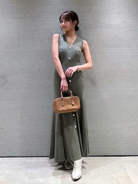 「ニットワンピース」｜SNIDELさん（レディース・153cm）の夏コーディネート