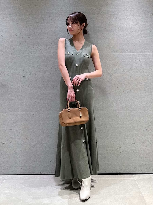 snidel ノースリーブフロントボタンニットワンピース ノースリーブフロントボタンニットワンピース(マキシ・ロング