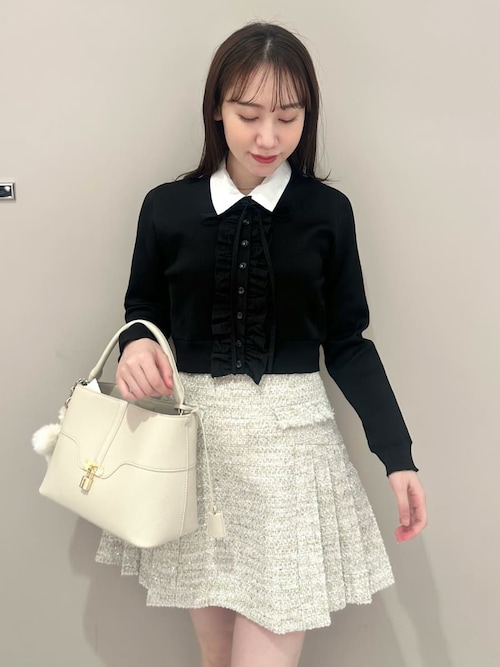 フリルニットカーディガン（カーディガン/ボレロ）｜SNIDEL