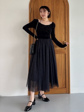 「アイテム（カチューシャ）」を使った、SNIDELさん（レディース・165cm）の夏コーディネート