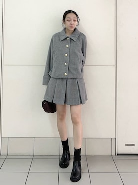 「アイテム（ブルゾン、グレー系）」を使った、SNIDELさん（レディース・165cm）の秋コーディネート