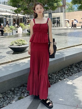 SNIDELさん（レディース・159cm）の夏コーディネート