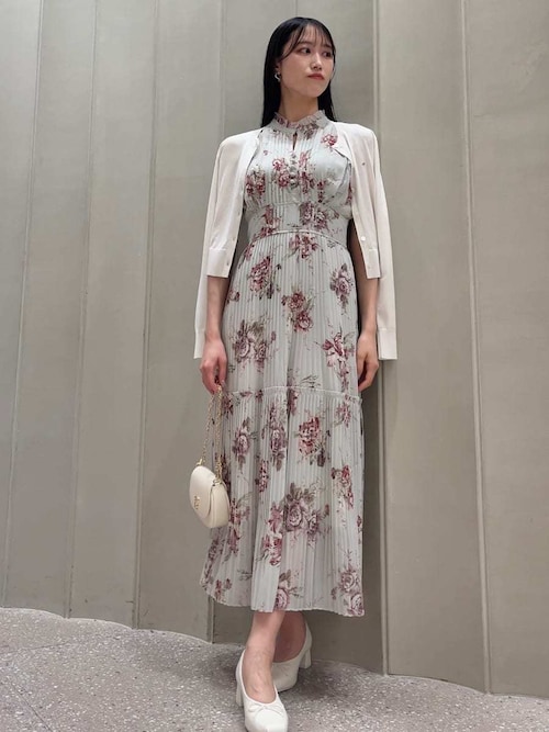 販路限定サイズあり】Sustainableプリーツプリントワンピース