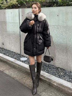 「アイテム（ノーカラージャケット）」を使った、SNIDELさん（レディース・159cm）の秋コーディネート