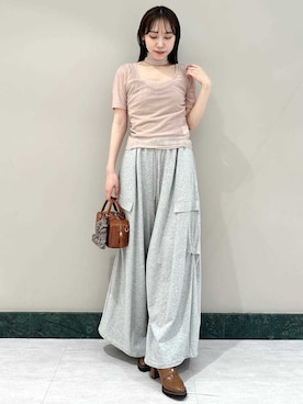 「アイテム（チャーム）」を使った、SNIDELさん（レディース・162cm）の夏コーディネート