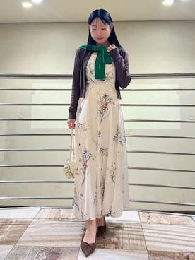 「SNIDEL（スナイデル）のアイテム（ワンピース/ドレス）」を使った、SNIDELさん（レディース・157cm）の冬コーディネート