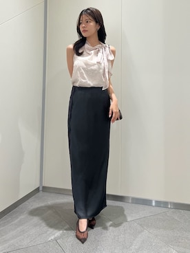 「SNIDEL（スナイデル）のアイテム（スカート）」を使った、SNIDELさん（レディース・157cm）の夏コーディネート