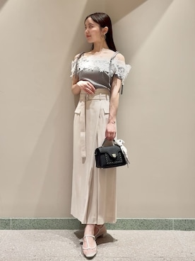 「アイテム（バンダナ/スカーフ）」を使った、SNIDELさん（レディース・160cm）の夏コーディネート