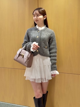 「アイテム（ノーカラージャケット、グレー系）」を使った、SNIDELさん（レディース・160cm）の秋コーディネート