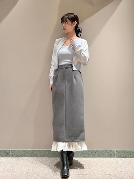 「アイテム（シュシュ）」を使った、SNIDELさん（レディース・165cm）の秋コーディネート