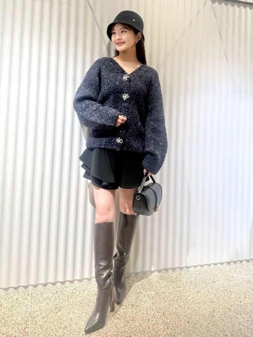 ビジューリボンミドルカーディガン（カーディガン/ボレロ）｜SNIDEL