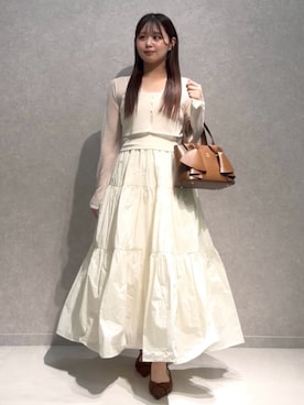 「SNIDEL（スナイデル）のアイテム（ワンピース/ドレス）」を使った、SNIDELさん（レディース・156cm）の春コーディネート