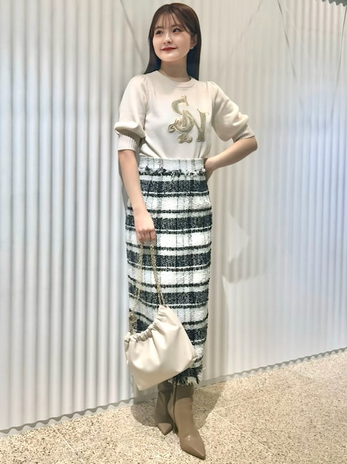 SNIDEL ツイードタイトロングスカート SNIDEL｜ツイードタイトロングスカート | Rakuten Fashion(楽天