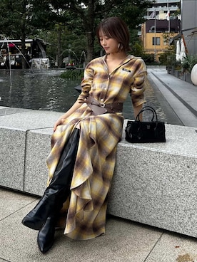 「SNIDEL（スナイデル）のアイテム（アクセサリー）」を使った、SNIDELさん（レディース・153cm）の冬コーディネート