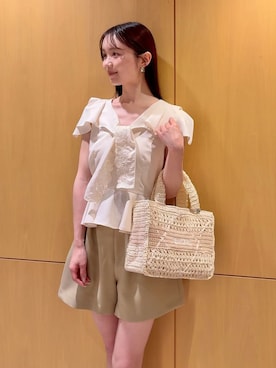 「SNIDEL（スナイデル）のアイテム（パンツ）」を使った、SNIDELさん（レディース・160cm）の春コーディネート