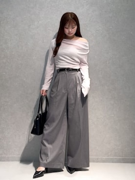「SNIDEL（スナイデル）のアイテム（ニット/セーター）」を使った、SNIDELさん（レディース・156cm）の秋コーディネート