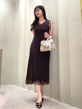 「SNIDEL（スナイデル）のアイテム（ワンピース/ドレス）」を使った、SNIDELさん（レディース・171cm）の夏コーディネート