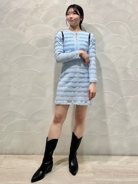 「ミニワンピース」｜SNIDELさん（レディース・162cm）の春コーディネート