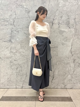 「SNIDEL（スナイデル）のアイテム（バッグ）」を使った、SNIDELさん（レディース・158cm）の春コーディネート