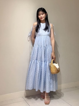 「SNIDEL（スナイデル）のアイテム（かごバッグ）」を使った、SNIDELさん（レディース・158cm）の夏コーディネート