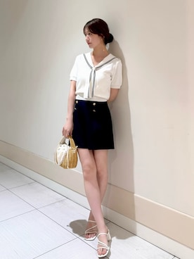 「SNIDEL（スナイデル）のアイテム（トップス）」を使った、SNIDELさん（レディース・162cm）の夏コーディネート