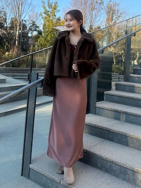 SNIDELさん（レディース・153cm）の冬コーディネート