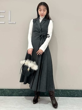 「アイテム（キーケース/キーアクセサリー）」を使った、SNIDELさん（レディース・162cm）の秋コーディネート