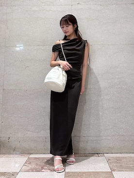 「ニットワンピース」｜SNIDELさん（レディース・153cm）の夏コーディネート