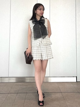 「SNIDEL（スナイデル）のアイテム（トップス）」を使った、SNIDELさん（レディース・152cm）の夏コーディネート