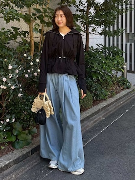 「SNIDEL（スナイデル）のアイテム（パンツ）」を使った、SNIDELさん（レディース・165cm）の春コーディネート