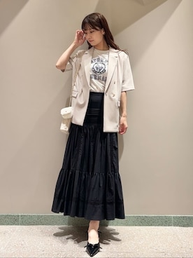 「骨格ナチュラル」｜SNIDELさん（レディース・165cm）の夏コーディネート