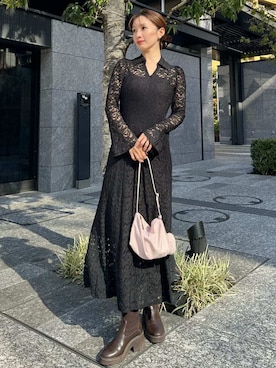 SNIDELさん（レディース・159cm）の冬コーディネート