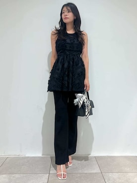 「透けトップス」｜SNIDELさん（レディース・157cm）の夏コーディネート