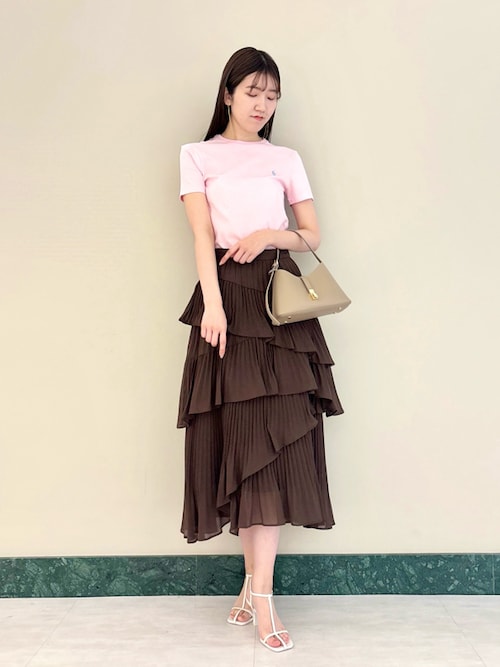 Sustainableプリーツティアードスカート(ロングスカート