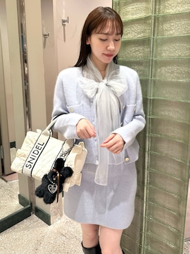 「アイテム（ノーカラージャケット）」を使った、SNIDELさん（レディース・162cm）の秋コーディネート